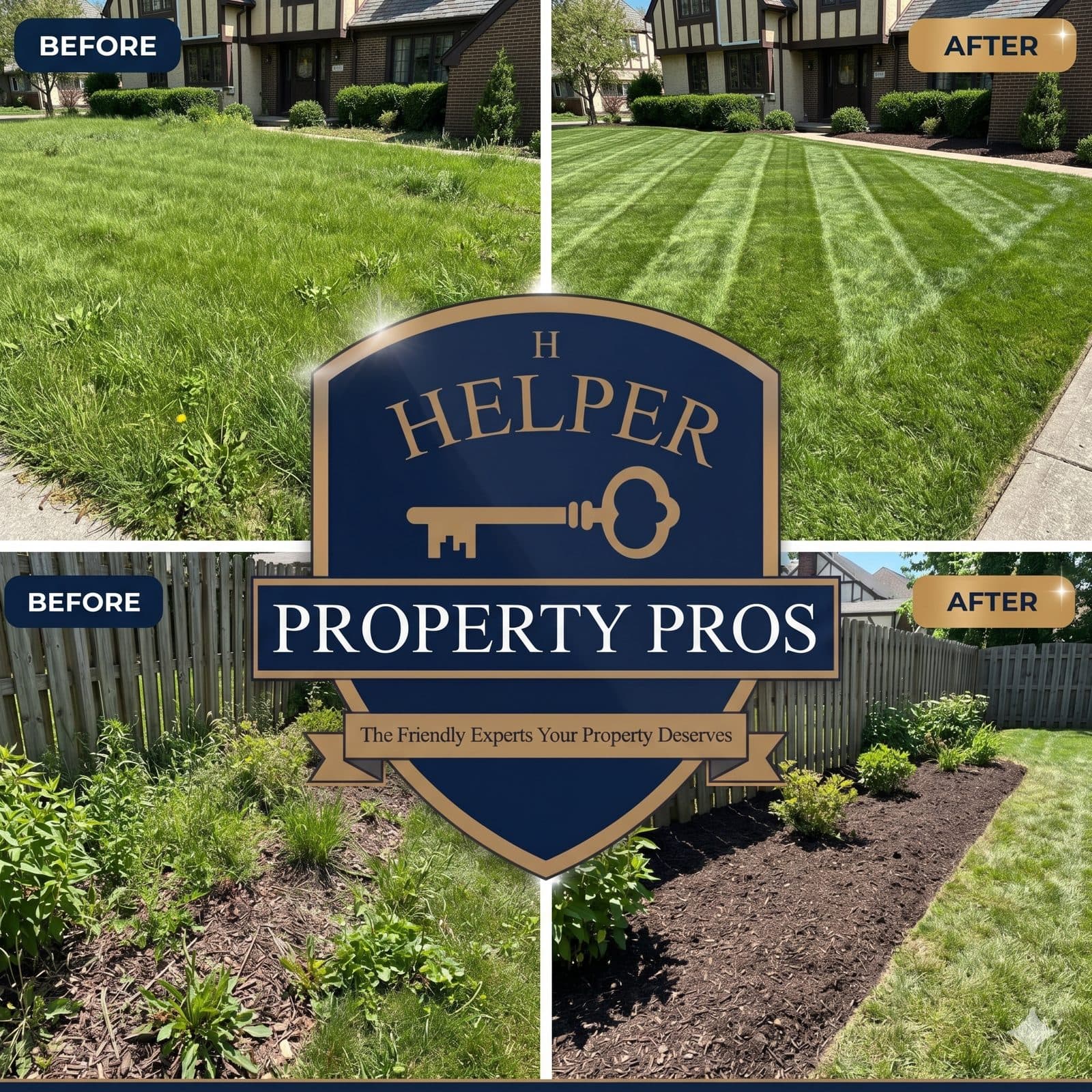 Yard care before and after