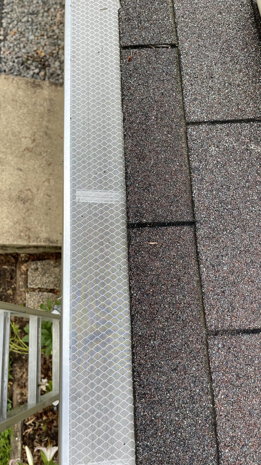 Gutter guard mesh close-up