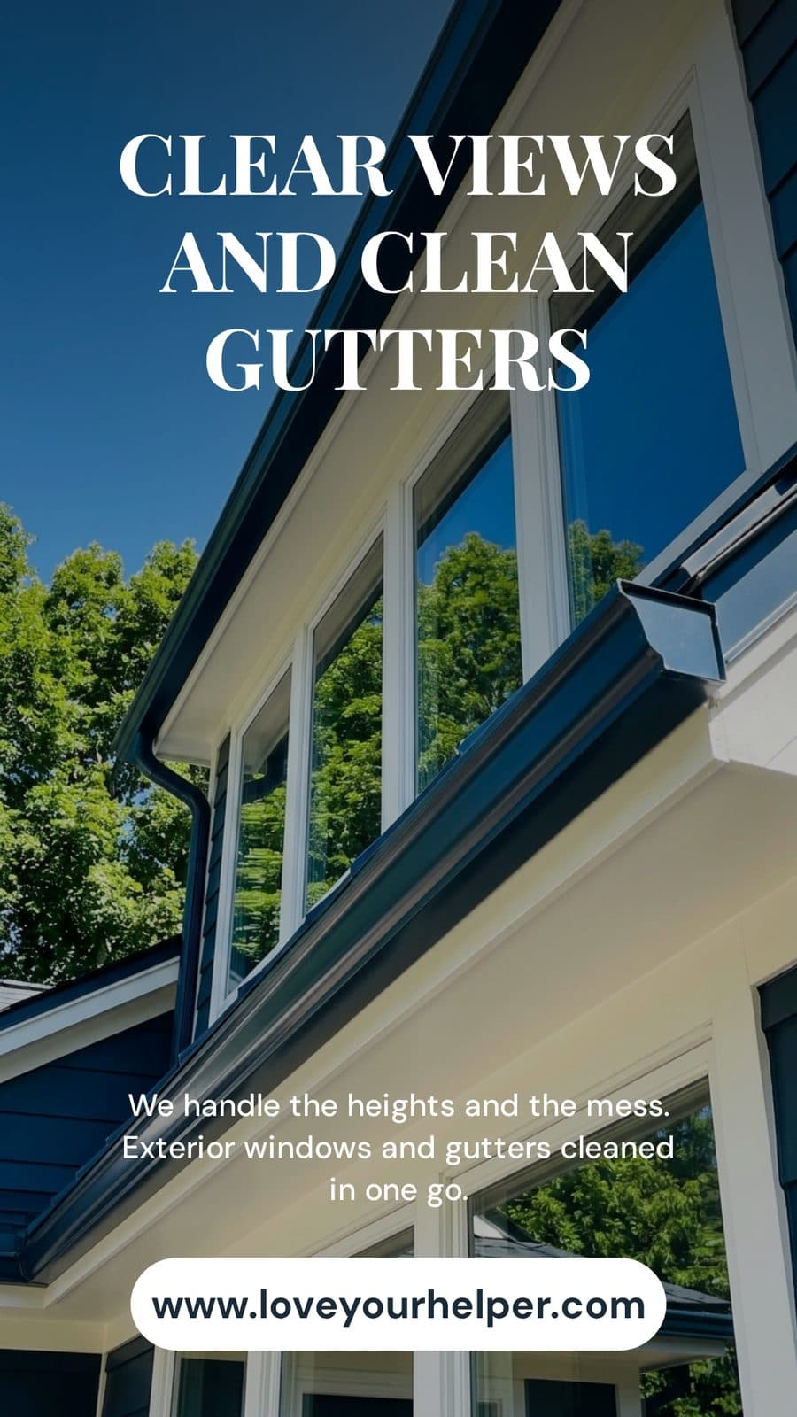 Marketing image: window and gutter detail